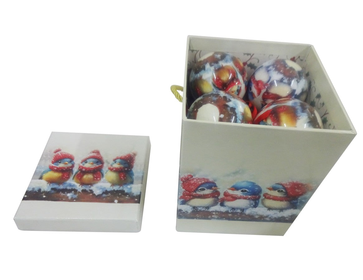 Robin Christmas Bauble with Music Box