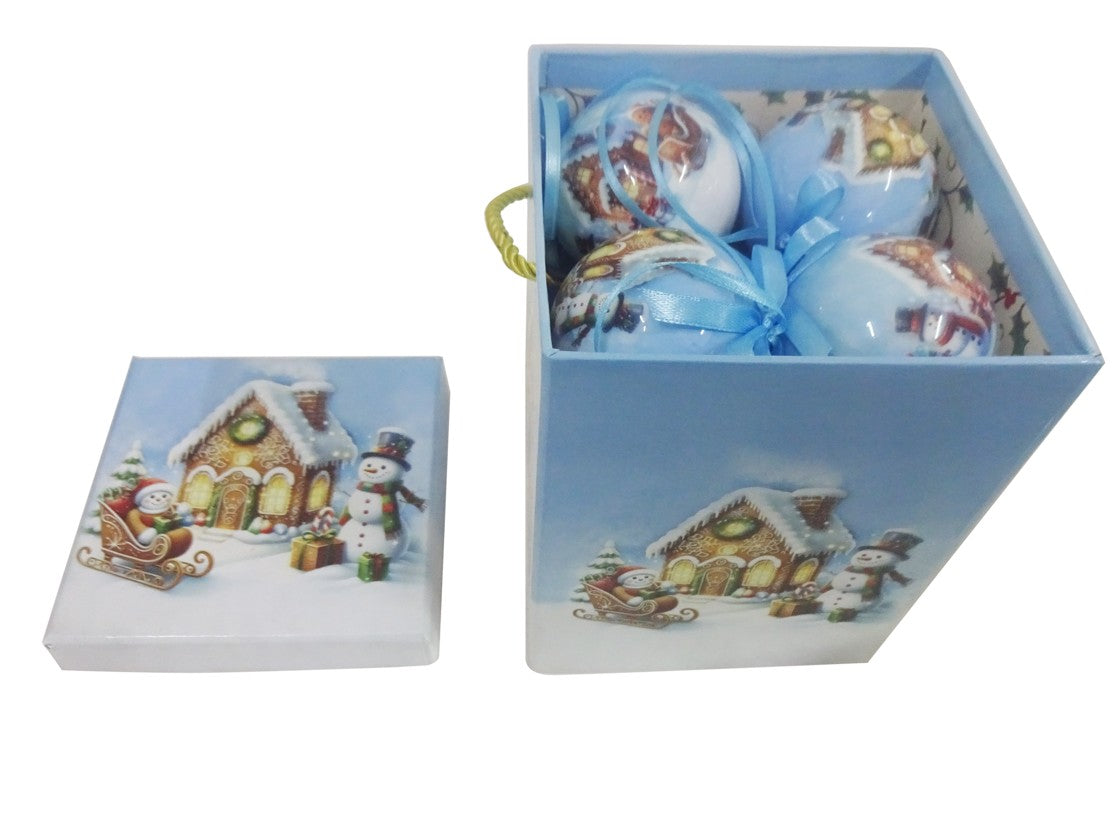 Snowman Christmas Bauble with Music Box