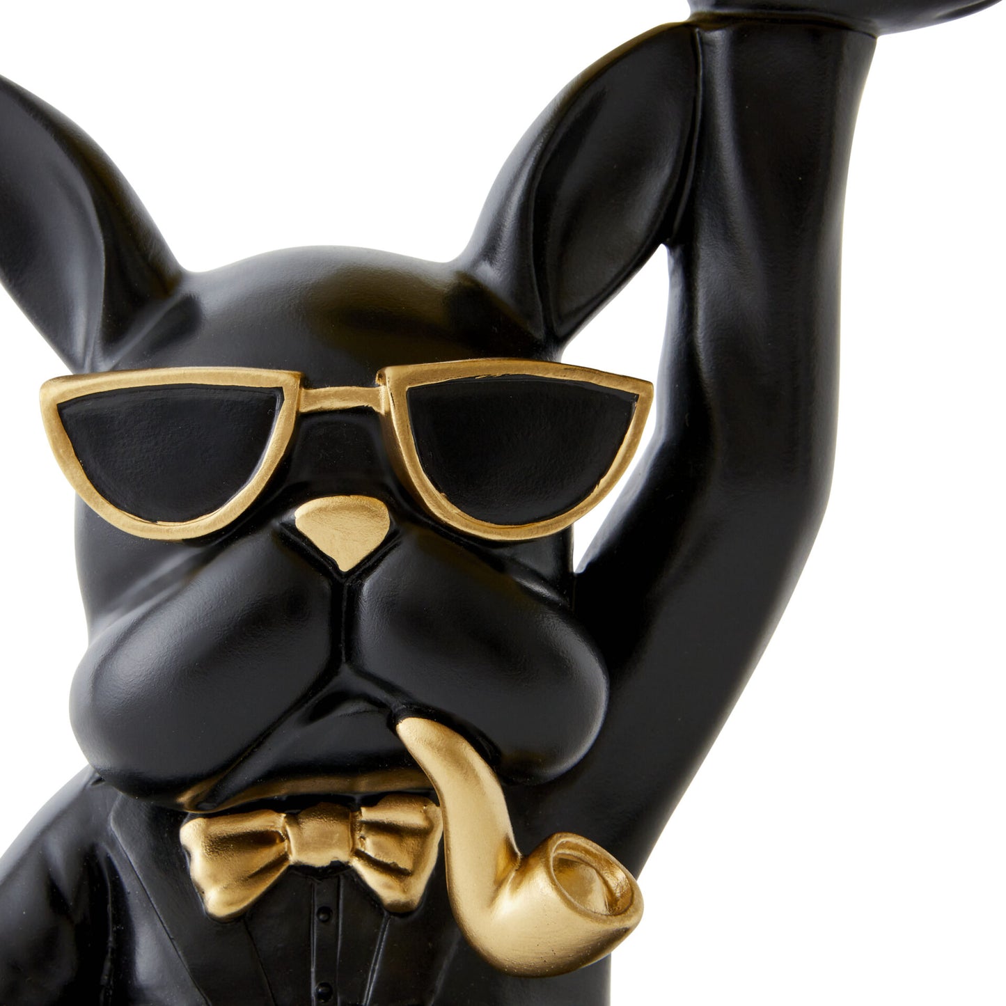 Bulldog with Pipe - Black