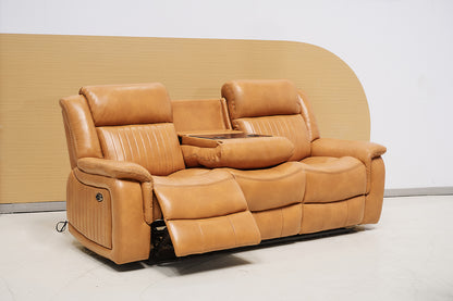 Paragon Power Motion 3 Seater Recliner - Tan Faux Leather