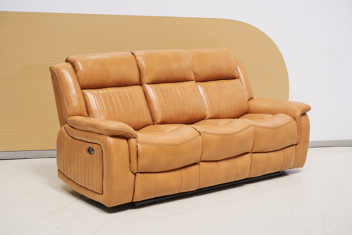 Paragon Power Motion 3 Seater Recliner - Tan Faux Leather