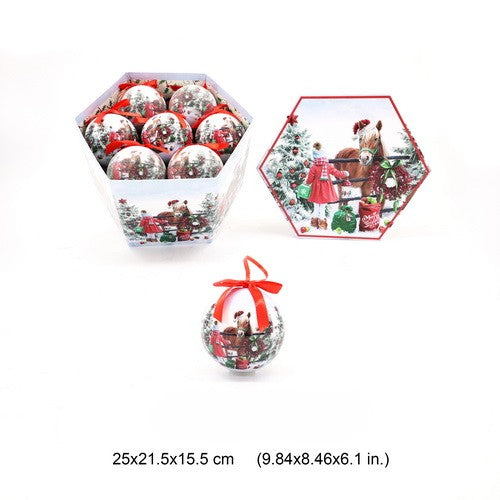 Horse Christmas Bauble with Music Box 7.5cm