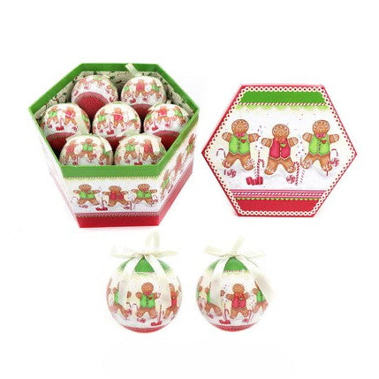 Ginger Bread Man Christmas Bauble with Music Box 7.5cm
