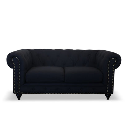 Chesterfield 2 Seater Sofa - Black