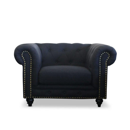 Chesterfield Arm Chair - Black