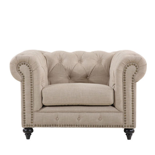 Chesterfield Arm Chair - Natural