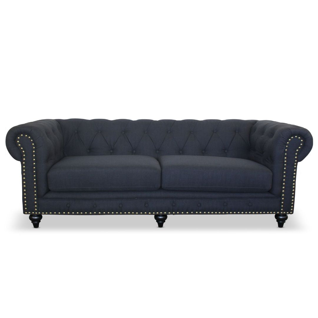 Chesterfield 3 Seater Sofa - Black