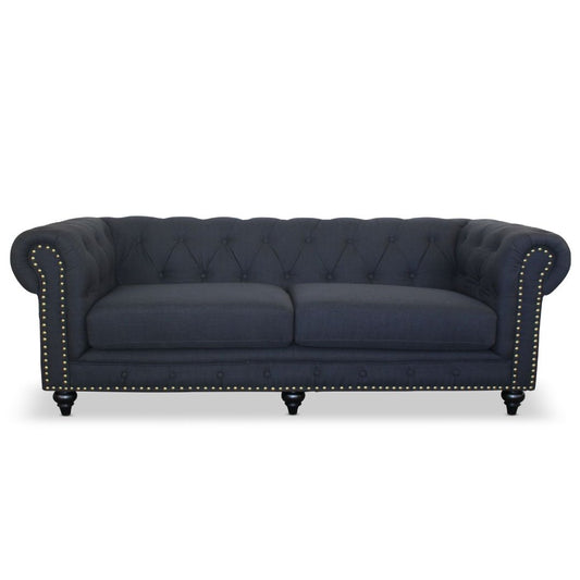 Chesterfield 3 Seater Sofa - Black