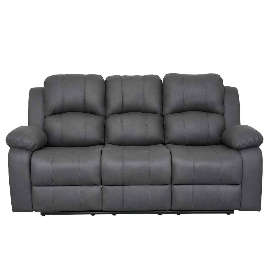 Valor 3 Seater Manual Recliner - Charcoal