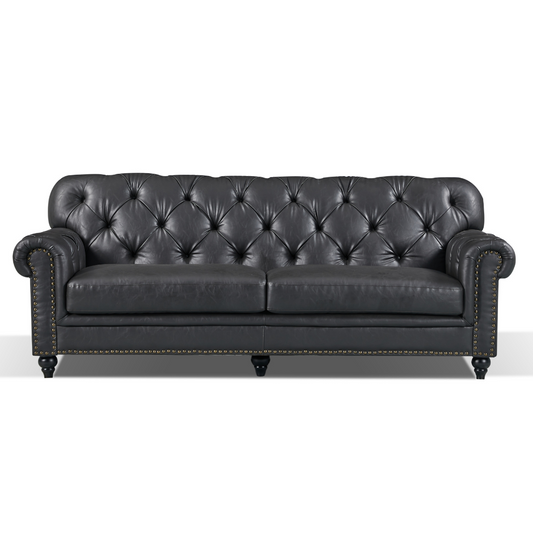 Barclay Chesterfield 3 Seater Sofa - Black