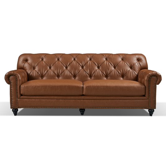 Barclay Chesterfield 3 Seater Sofa - Tan