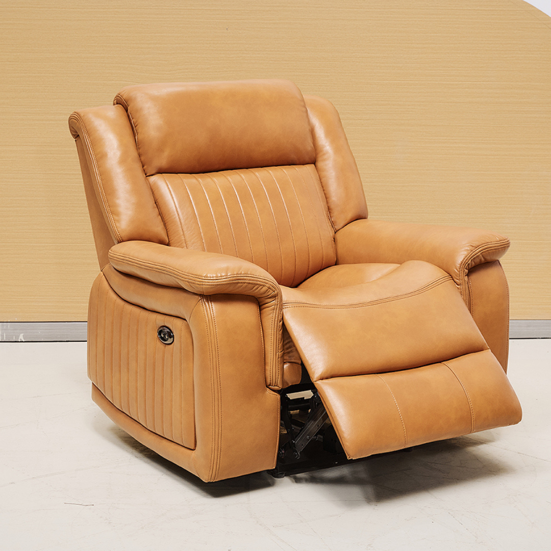 Paragon Power Motion Recliner - Tan Faux Leather