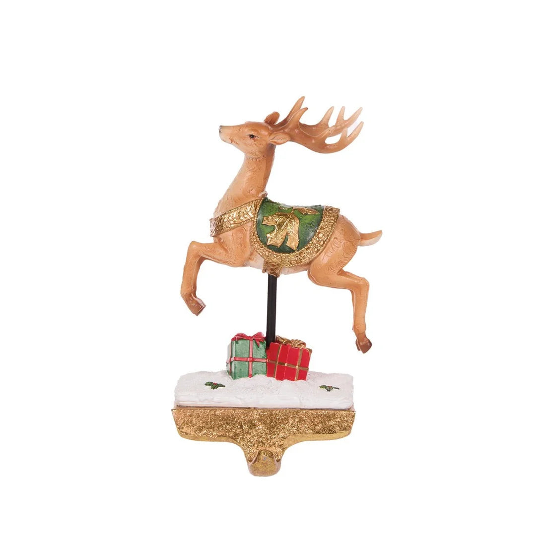 Santa & 3 Reindeer Stocking Holder Set