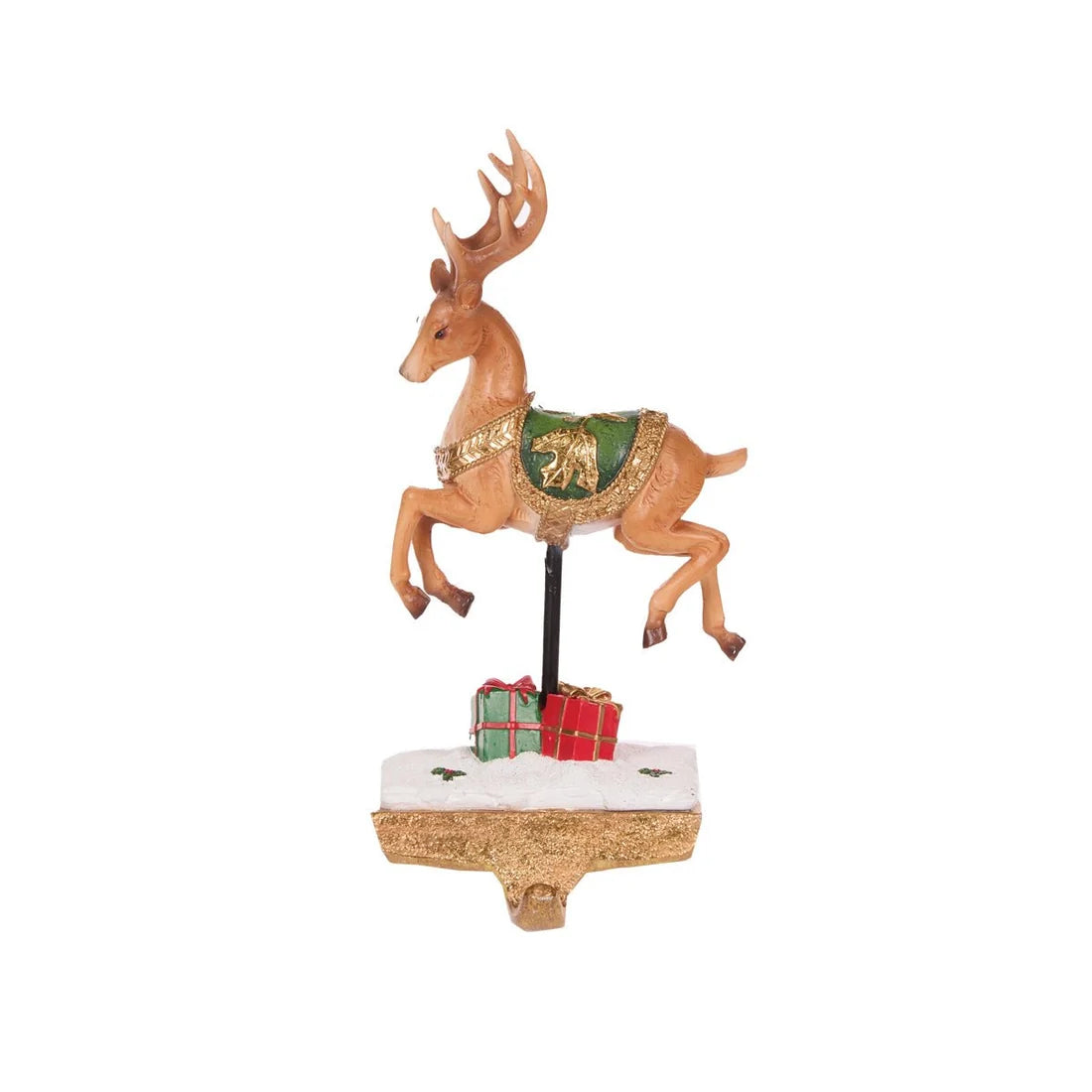 Santa & 3 Reindeer Stocking Holder Set
