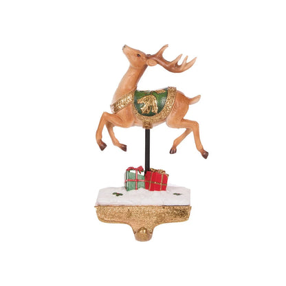 Santa & 3 Reindeer Stocking Holder Set