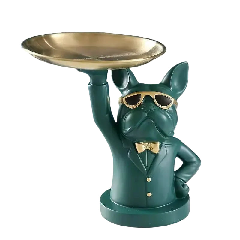 Bulldog with Raised Arm - Blue