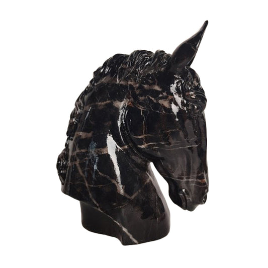Gates Marble Black Horse Head