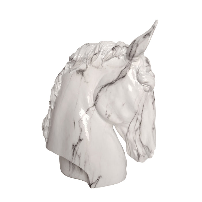 Gates Marble White Horse Head