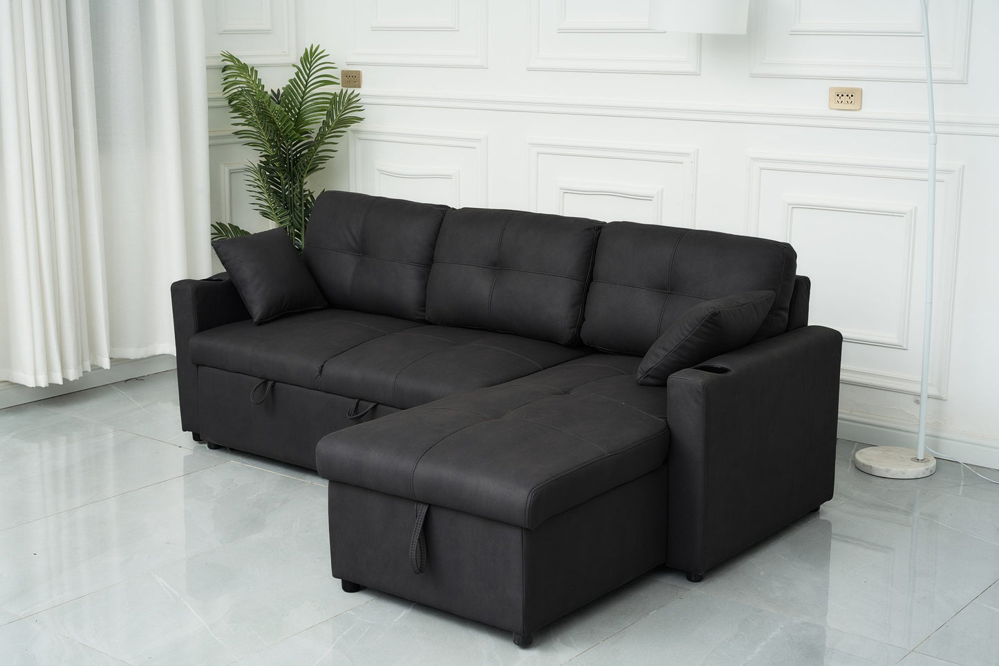 Romy Sofa Bed - Black