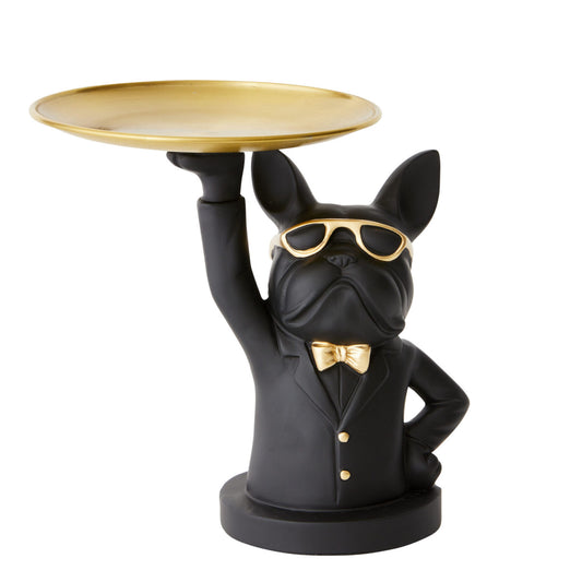 Bulldog with Raised Arm - Black