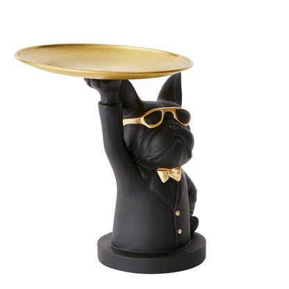 Bulldog with Raised Arm - Black