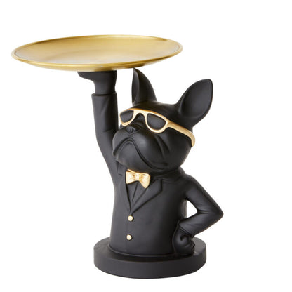 Bulldog with Raised Arm - Black