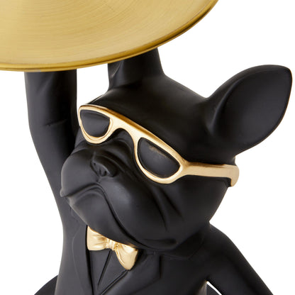 Bulldog with Raised Arm - Black