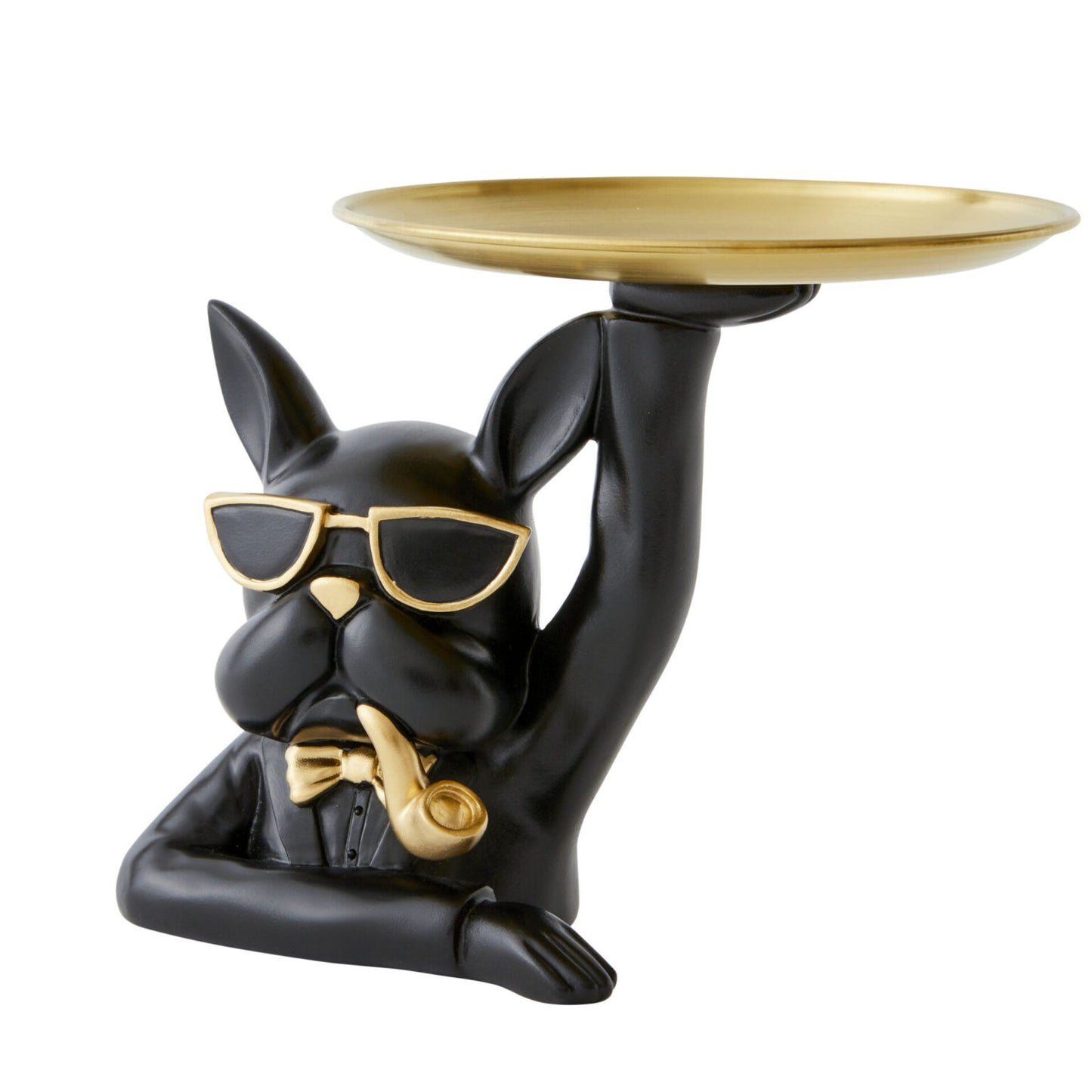 Bulldog with Pipe - Black