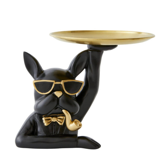 Bulldog with Pipe - Black