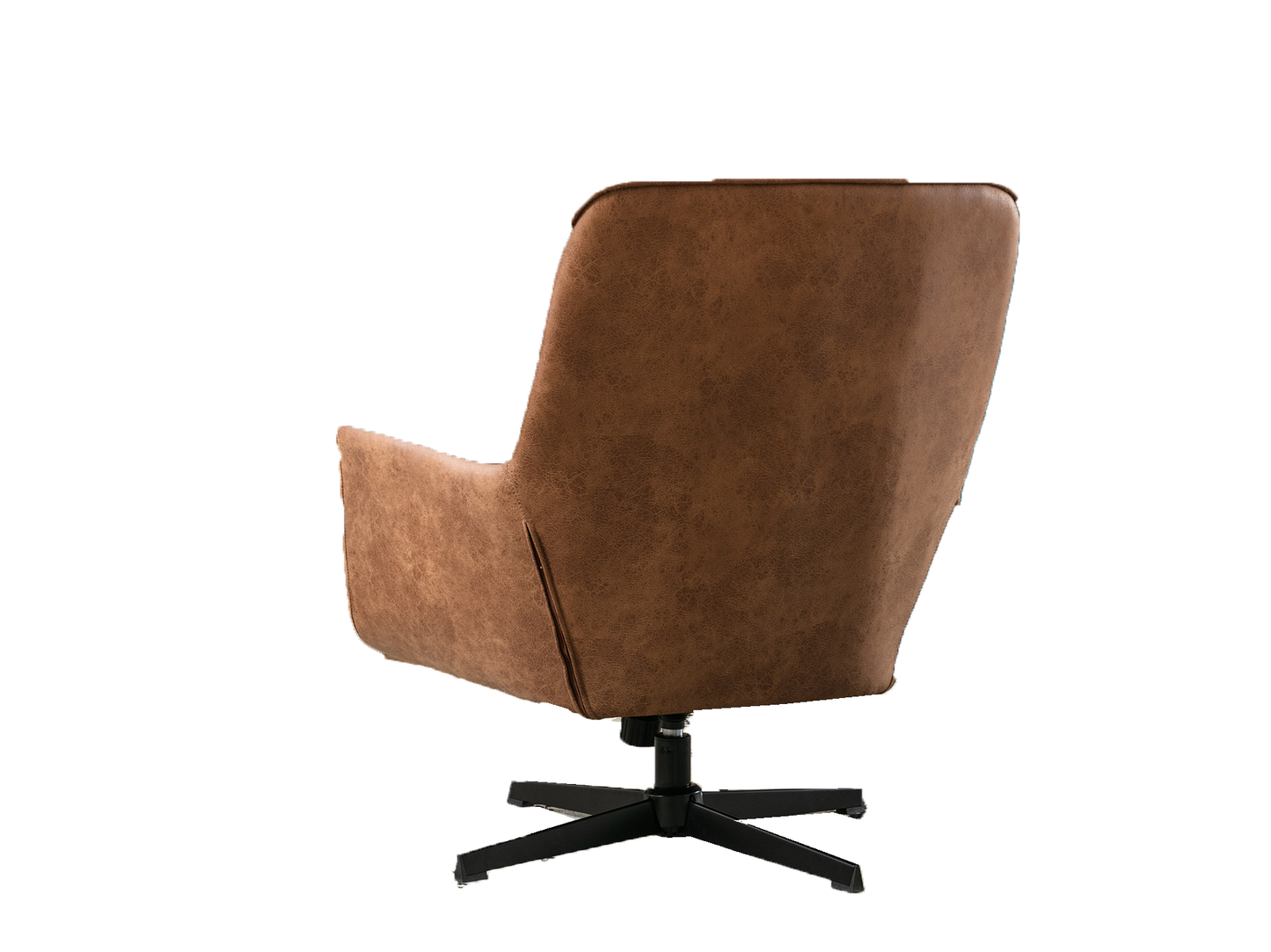 Stylish Wentworth Swivel Chair - Tan PU Leather