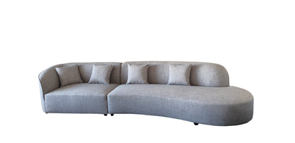 Luxury Willoughby 2 Piece Sofa & Chaise - Domus Steel