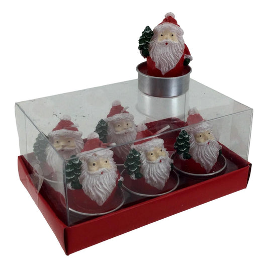 Santa Candles - Set of 6
