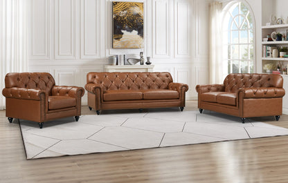 Barclay Chesterfield 2 Seater Sofa - Tan