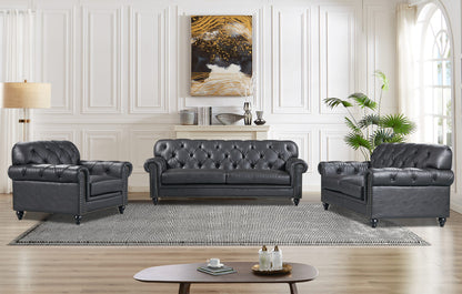 Barclay Chesterfield 2 Seater Sofa - Black