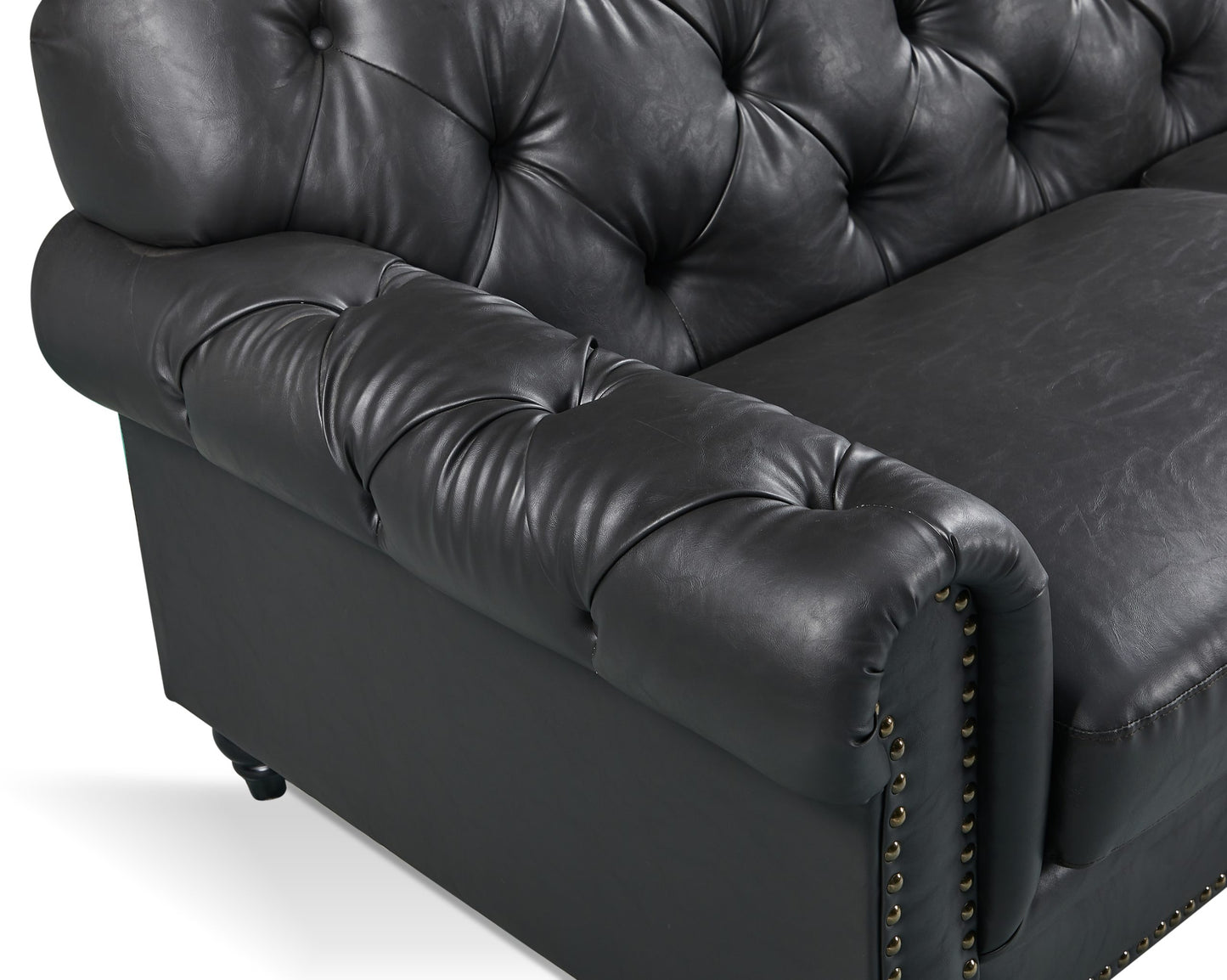 Barclay Chesterfield Arm Chair - Black