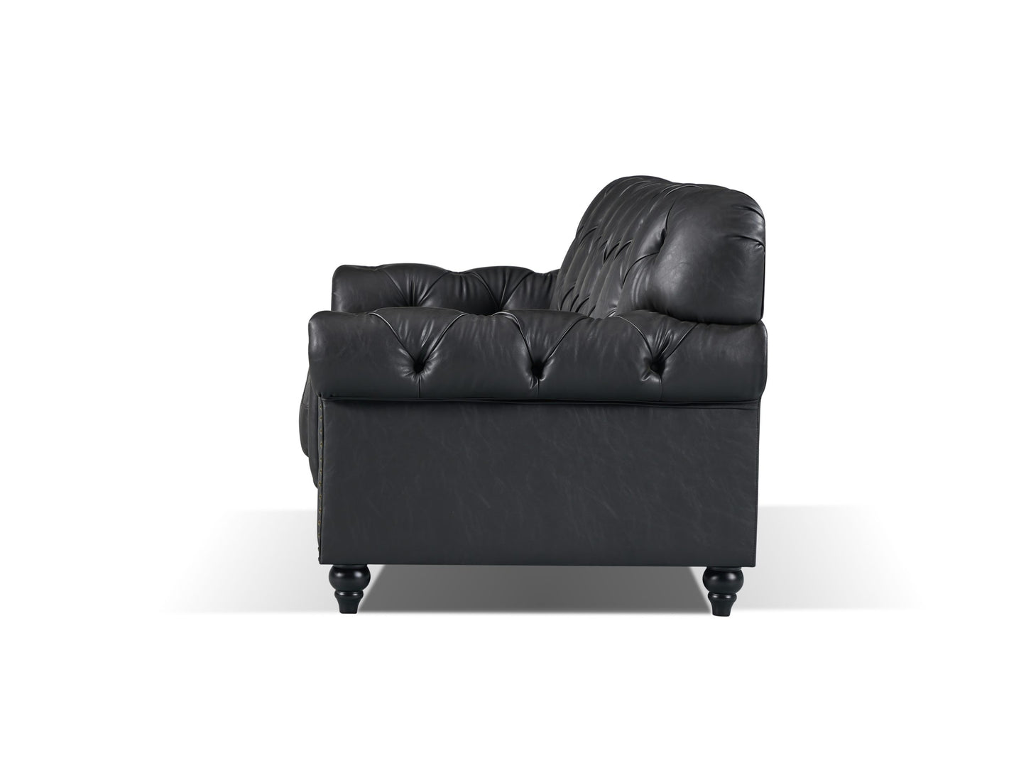 Barclay Chesterfield Arm Chair - Black